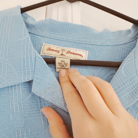 Tommy Bahama Light Blue Casual Button Down Shirt - Picture 3 of 3